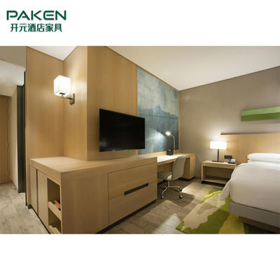 La mobilia di superficie della camera da letto dell'hotel di Veneer&amp;Melamine&amp;Laminate di colore leggero mette