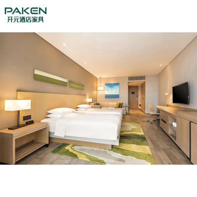 La mobilia di superficie della camera da letto dell'hotel di Veneer&amp;Melamine&amp;Laminate di colore leggero mette