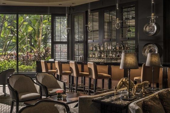 Ingresso dell'hotel di lusso   Sedia &amp; sedia &amp; ristorante di scrittorio che pranzano la mobilia della sedia