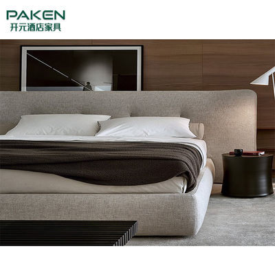 Letto conciso di stile di progettazione popolare personalizzare la mobilia moderna della camera da letto della mobilia della villa