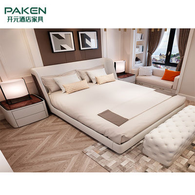 Personalizzi il letto moderno di stile di Furniture&amp; della villa della camera da letto moderna della mobilia con colore dell'avorio