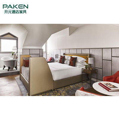 European Style Hotel Bedroom Furniture Sets Champagne Color
