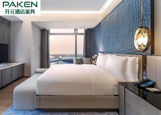 Decorazione molle della parete della camera da letto di didascalia di colore della tappezzeria di Hilton Hotel Bedroom Sets Coordinating