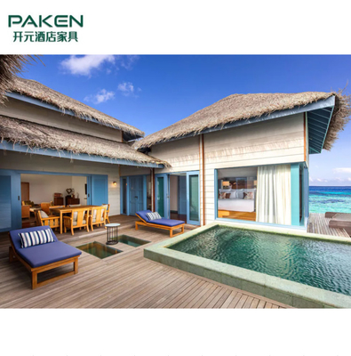 La mobilia della camera da letto dell'hotel di località di soggiorno della villa della spiaggia del MDF mette le Maldive su ordine ISO14001