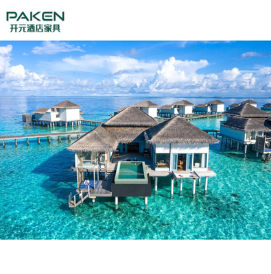 EPE mette in palio le Maldive la mobilia della camera da letto che dell'hotel di Meradhoo mette per la villa del sole della spiaggia dell'acqua